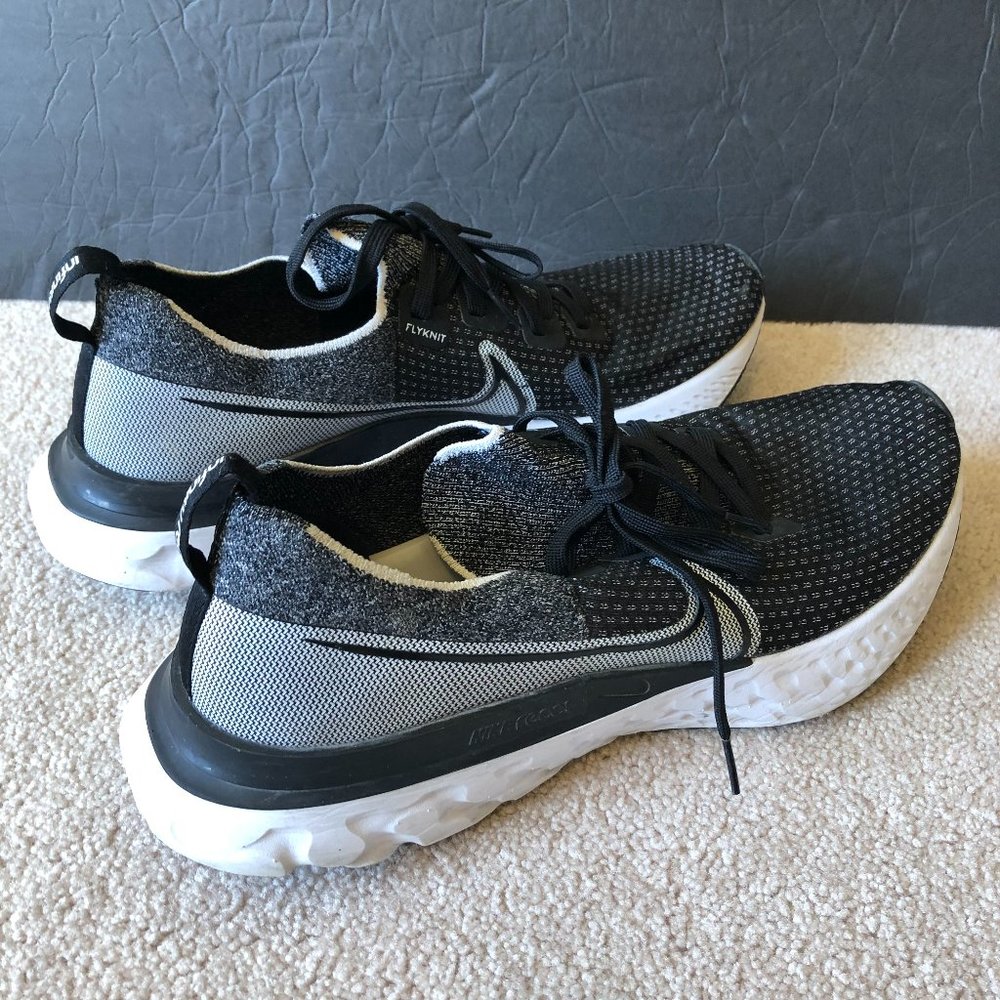 Nike React Infinity Run Fly Knit Men's running shoes Size 14 Black/Gray/White